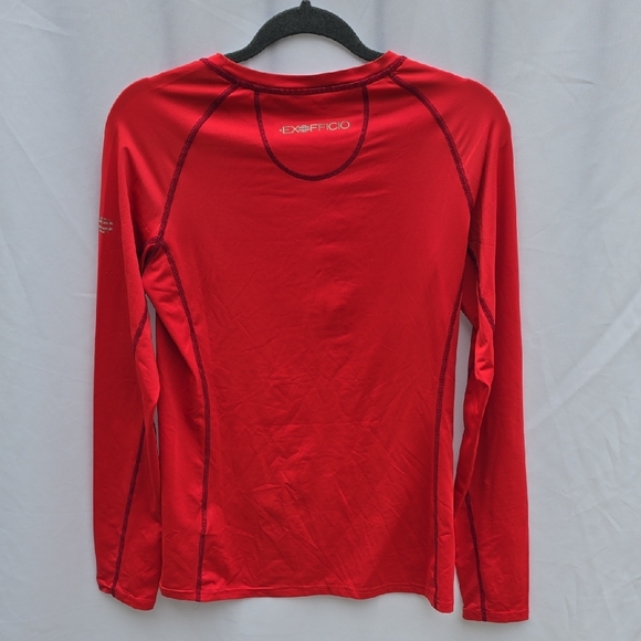 Exofficio Sol Cool women 8/10 long sleeve athletic top red, pullover, lightweigh - Picture 5 of 6